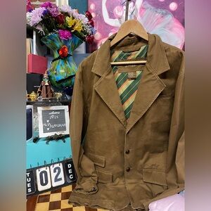 Plugg Cotton Khaki 3 Button Jacket